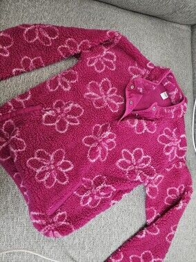 Carter's Hot Pink Floral Sherpa Pullover Hoodie